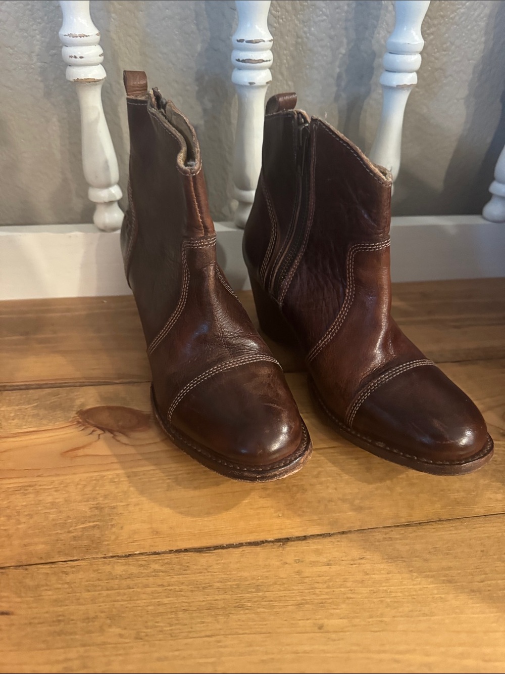 Bed Stu LIKE NEW! Brown Leather Women's Ankle Boots